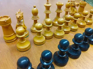 Ajedrez Staunton 5 Madera Antiguo