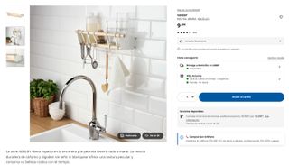 Estante o balda Ikea Nereby madera metal