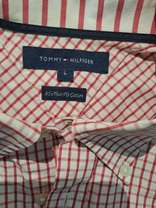 Camicia Tommy Hilfiger a quadri rossa L