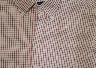 Camicia Tommy Hilfiger a quadri rossa L
