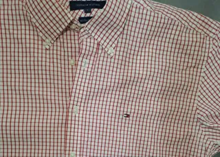 Camicia Tommy Hilfiger a quadri rossa L