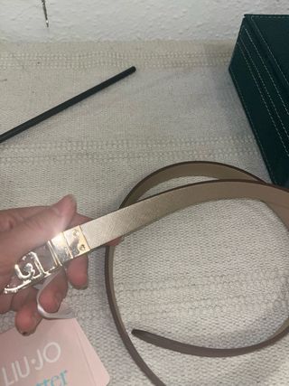 Cinturón Liu Jo Reversible Marrón y Dorado