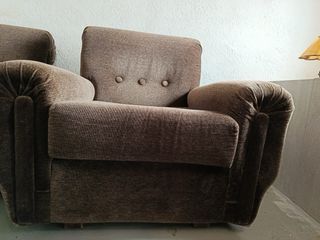 2 sillones individuales marrones