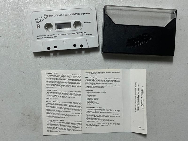 James Bond 007 Amstrad CPC Erbe VIDEOJUEGO afbeelding 3
