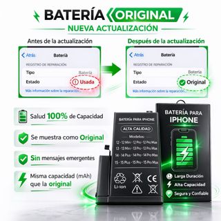 BATERÍA IPHONE SIN MENSAJE DE ERROR (leer)