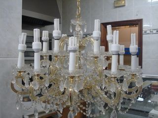 Lámpara de araña señorial de cristal