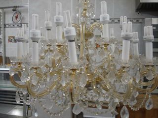 Lámpara de araña señorial de cristal