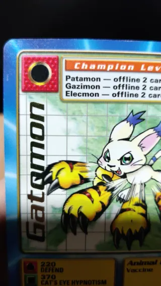 Carta Digimon Gatomon BO-77 1999