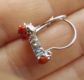 Orecchini coccinella oro giallo 750