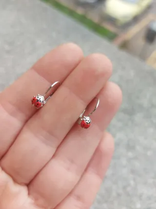 Orecchini coccinella oro giallo 750