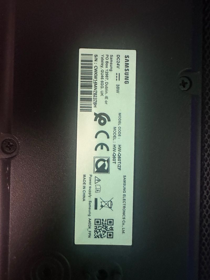 Barra de Sonido Samsung HW-Q60T afbeelding 4