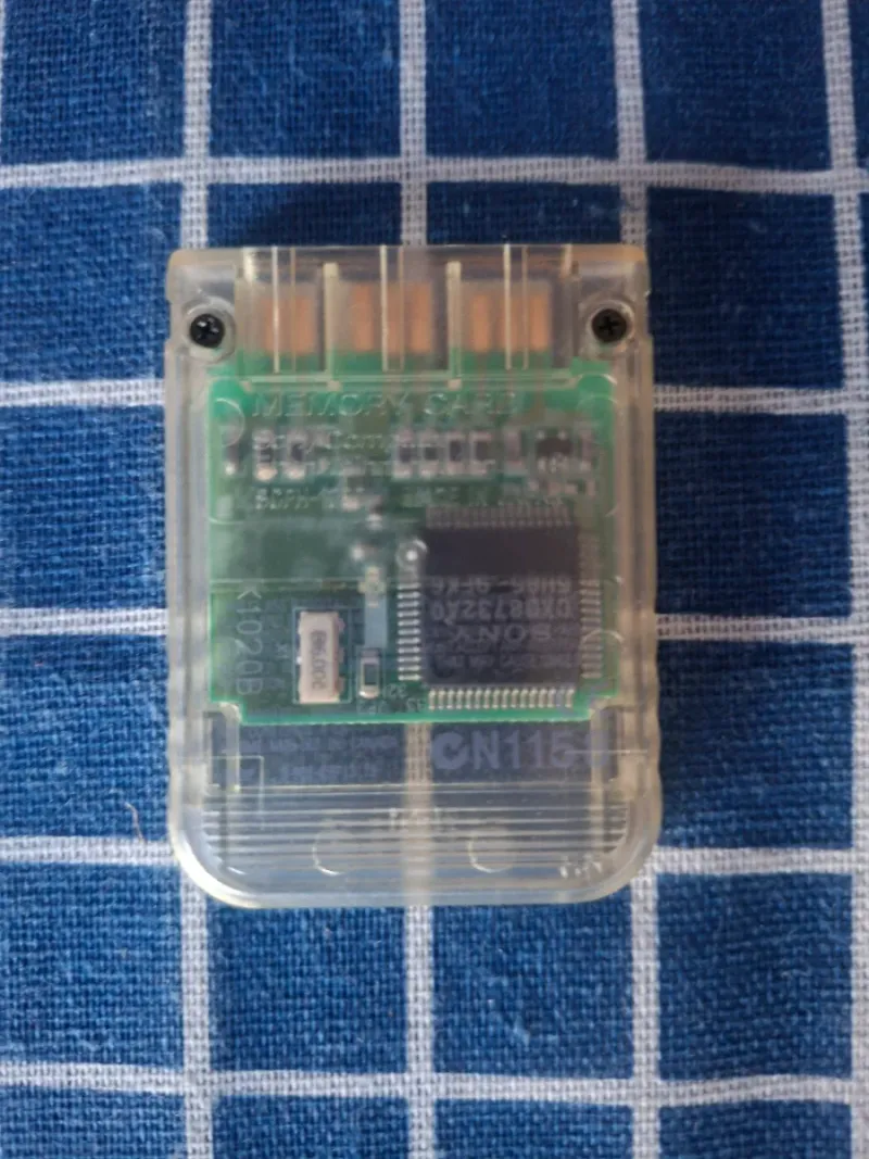 PS1 ORIGINAL MEMORY CARD TRANSPARENTE OFICIAL afbeelding 7