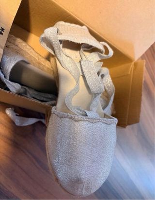 Espardenya plateada niña fallera