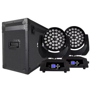 Cabezas móviles Wash 36x18w y flightcase
