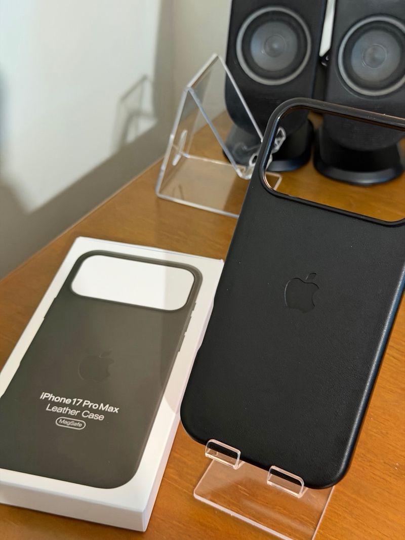 Funda de piel para iPhone 17 Pro Max negra afbeelding 2