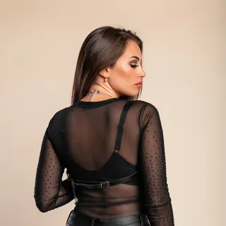 Harness Lingerie catena body seno sexy punk rave h