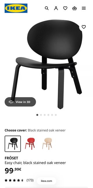 Butacas de madera de roble Ikea Froset