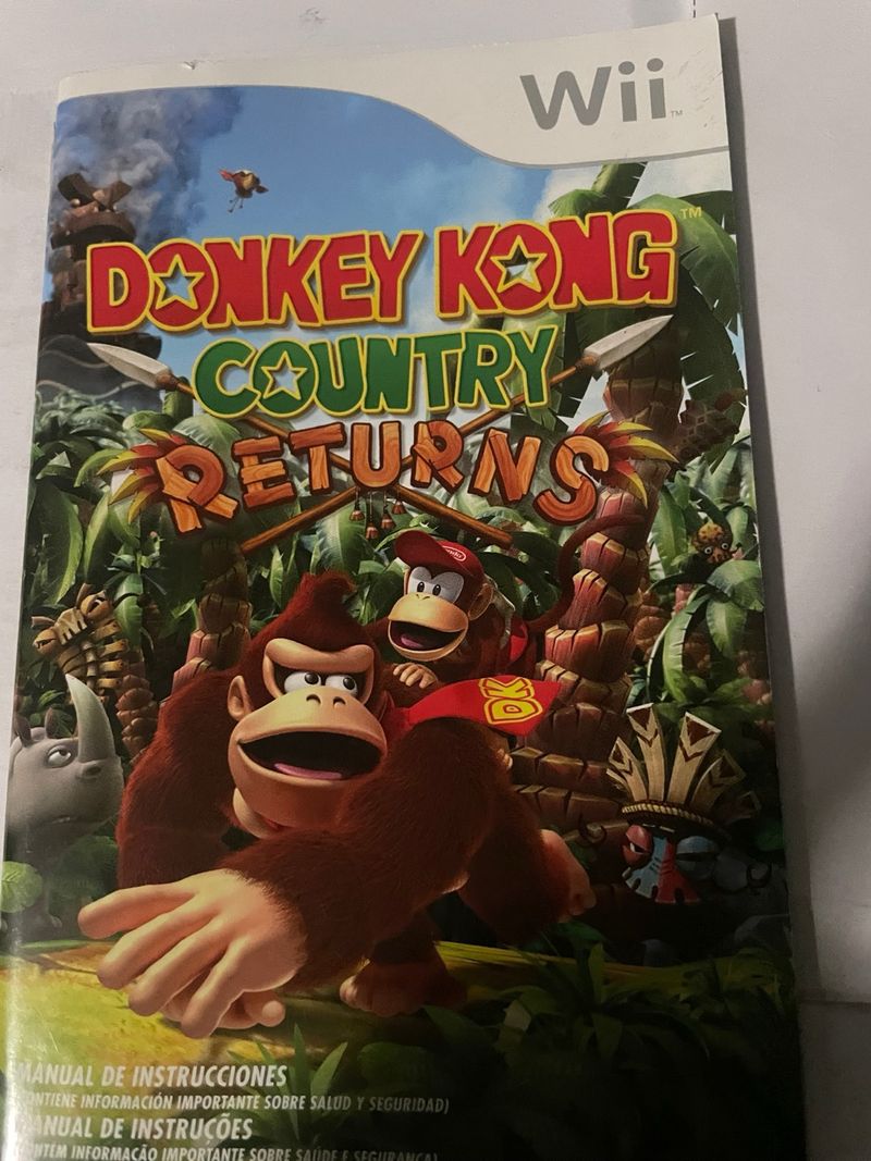 Manual de Juego Wii Donkey Kong Returns
