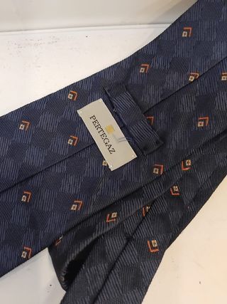 Corbata Pertegaz Azul y Dorada