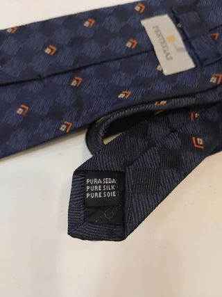 Corbata Pertegaz Azul y Dorada