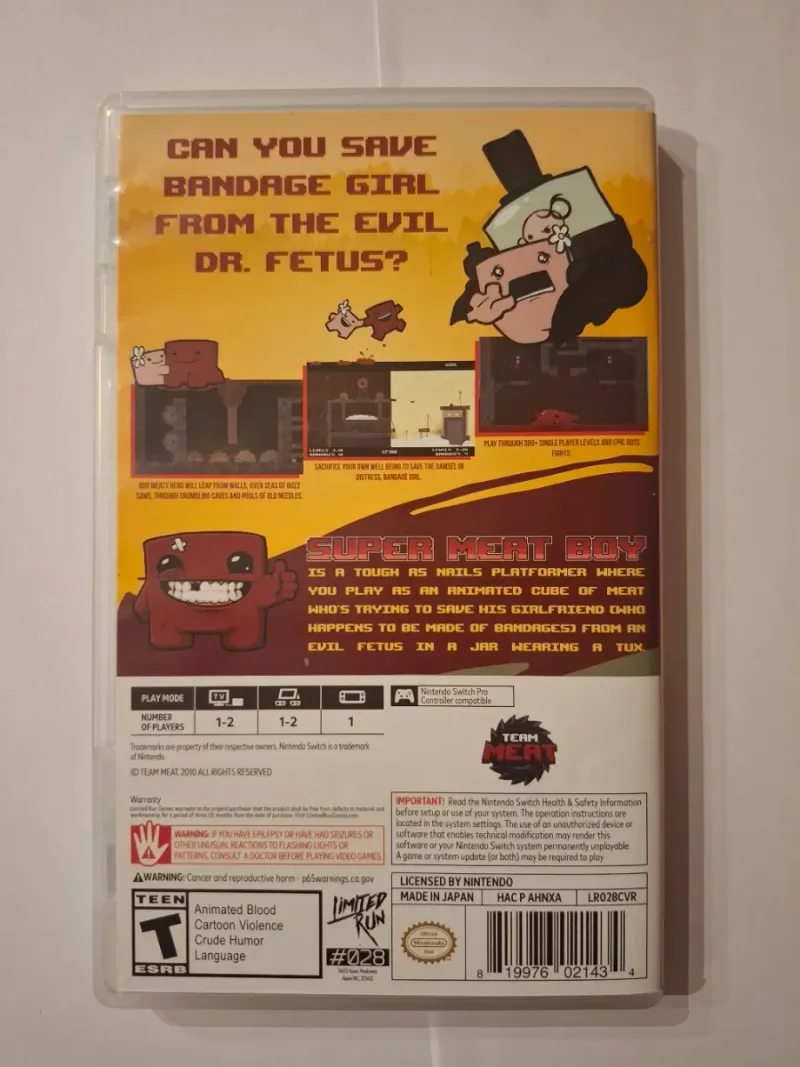 Super Meat Boy Nintendo Switch afbeelding 2