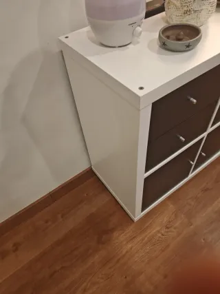 Mueble Kallax Ikea Negro/Blanco Nuevo