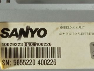 Televisor Sanyo 15 pulgadas Plata