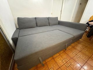 Sofá Cama Gris Tela