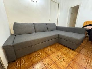 Sofá Cama Gris Tela