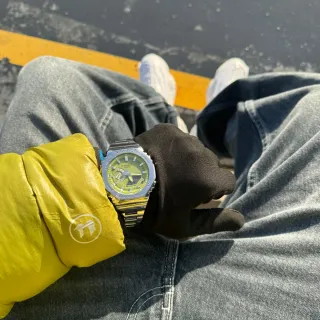 Reloj G-Shock Plateado y Verde