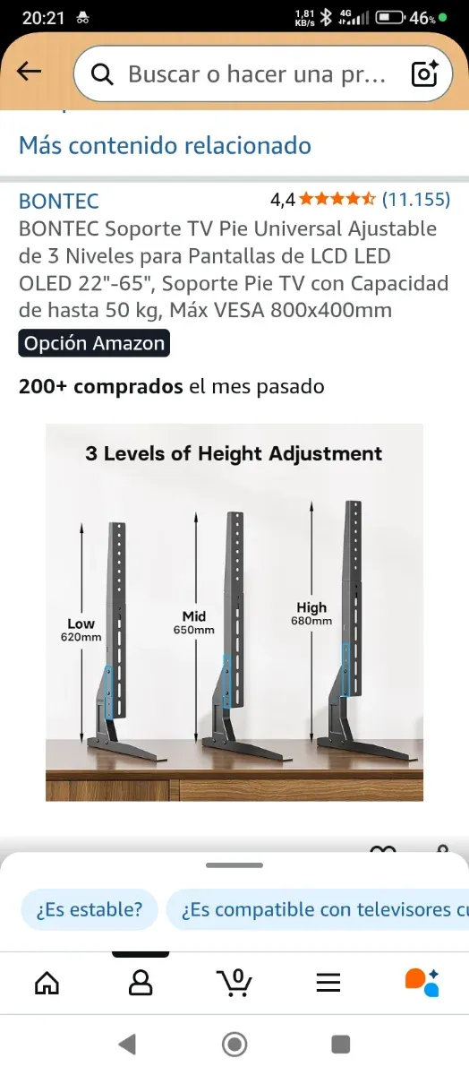 Soporte TV Universal 22"-65" afbeelding 5