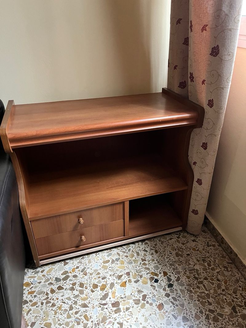 Mesa TV madera con cajones y hueco afbeelding 2
