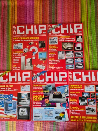 Lotto riviste CHIP anni ’90 (1992) informatica vin