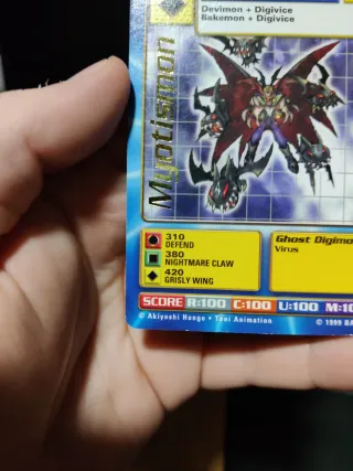 Carta Digimon Myotismon BO-76 Inglés 1999