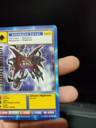 Carta Digimon Myotismon BO-76 Inglés 1999