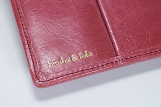 Cartera de cuero BIMBA y LOLA color frambuesa