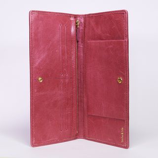 Cartera de cuero BIMBA y LOLA color frambuesa