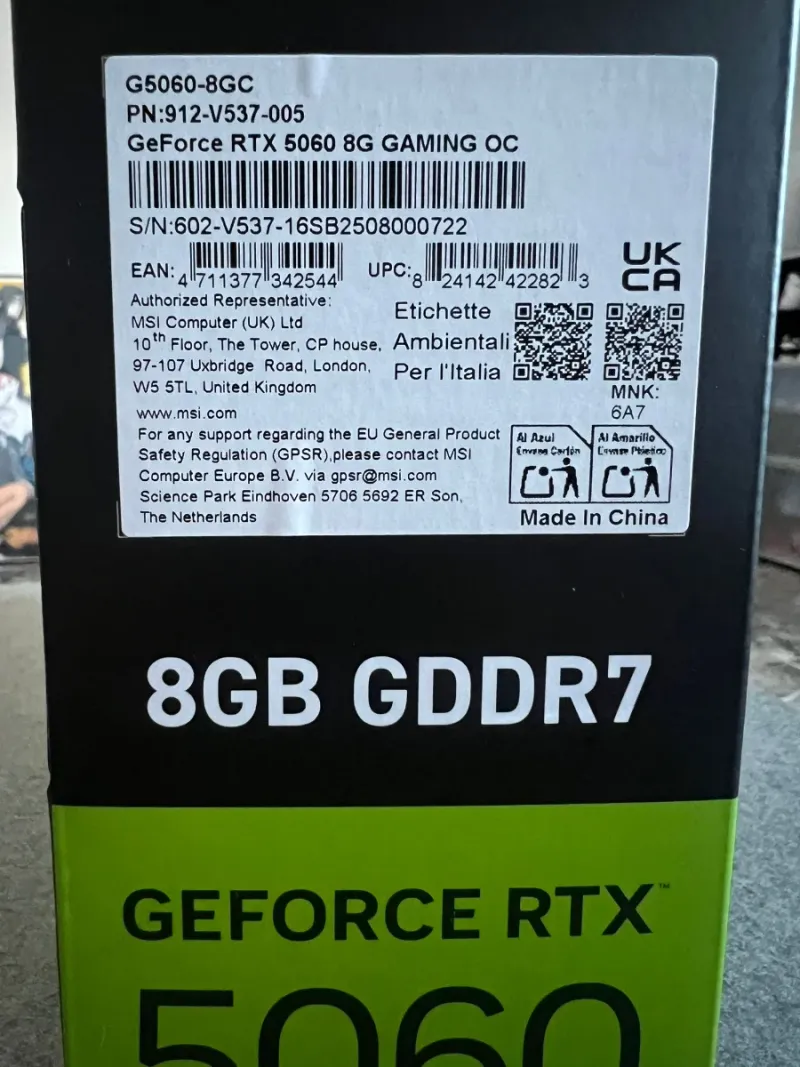 MSI GeForce RTX 5060 OC Edition afbeelding 2