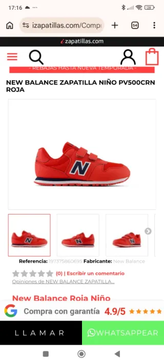 New Balance PV500CRN Niño Rojas