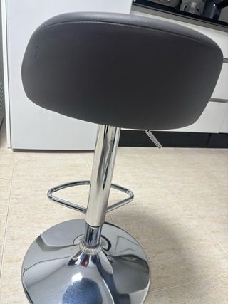 Taburete de diseño gris y plateado 6 unidades