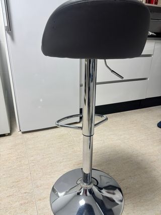 Taburete de diseño gris y plateado 6 unidades