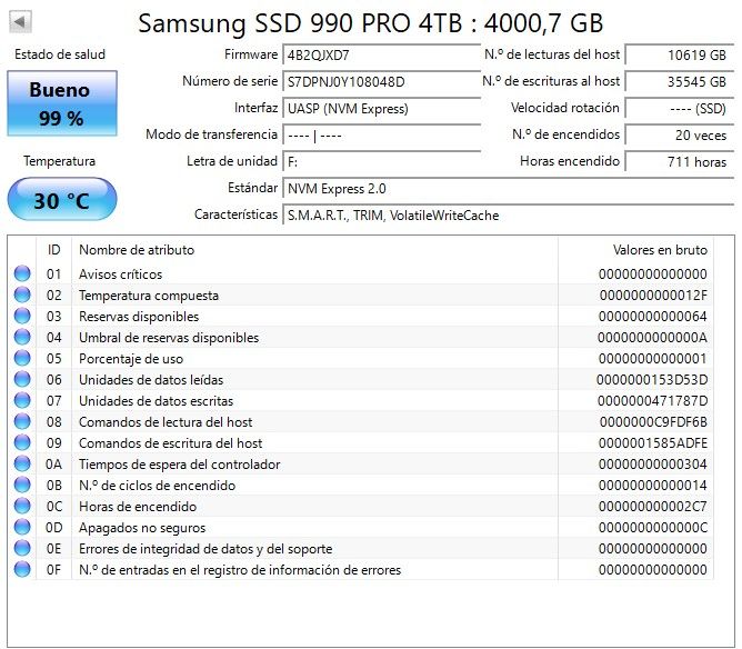 SSD Samsung 990 PRO 4TB NVMe PCIe 4.0 afbeelding 3