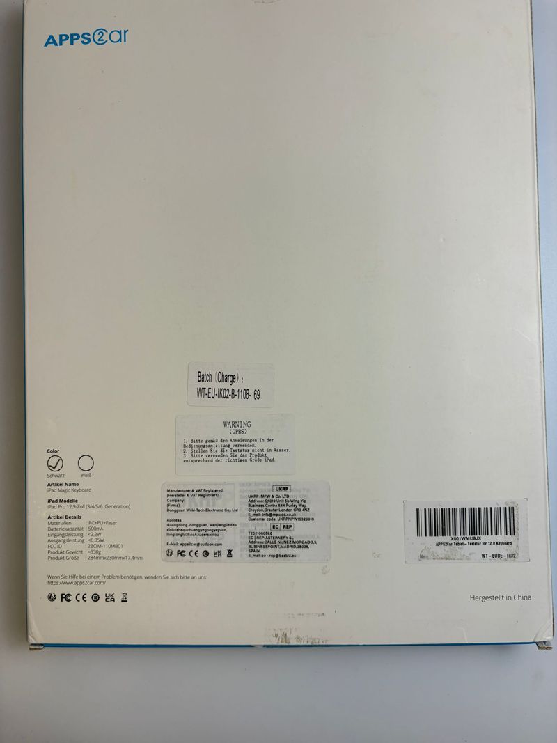 Teclado Mágico iPad Pro 12.9 Negro afbeelding 7