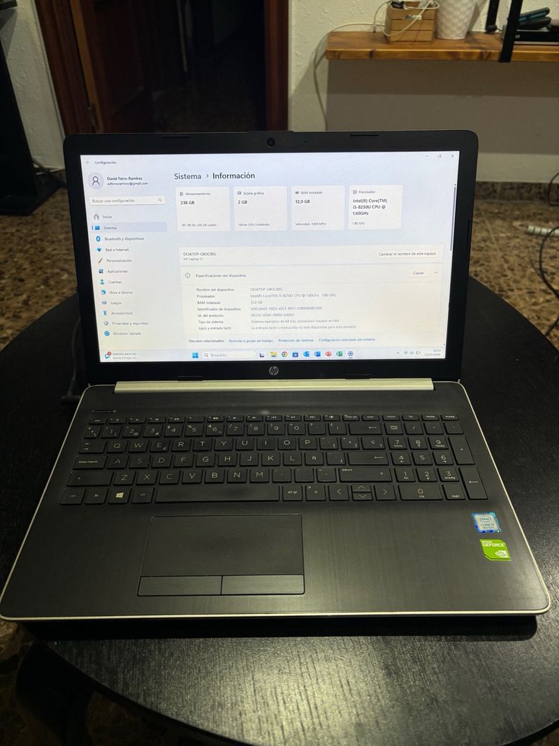 Portátil HP Pavilion i5 8ª Gen Plata
