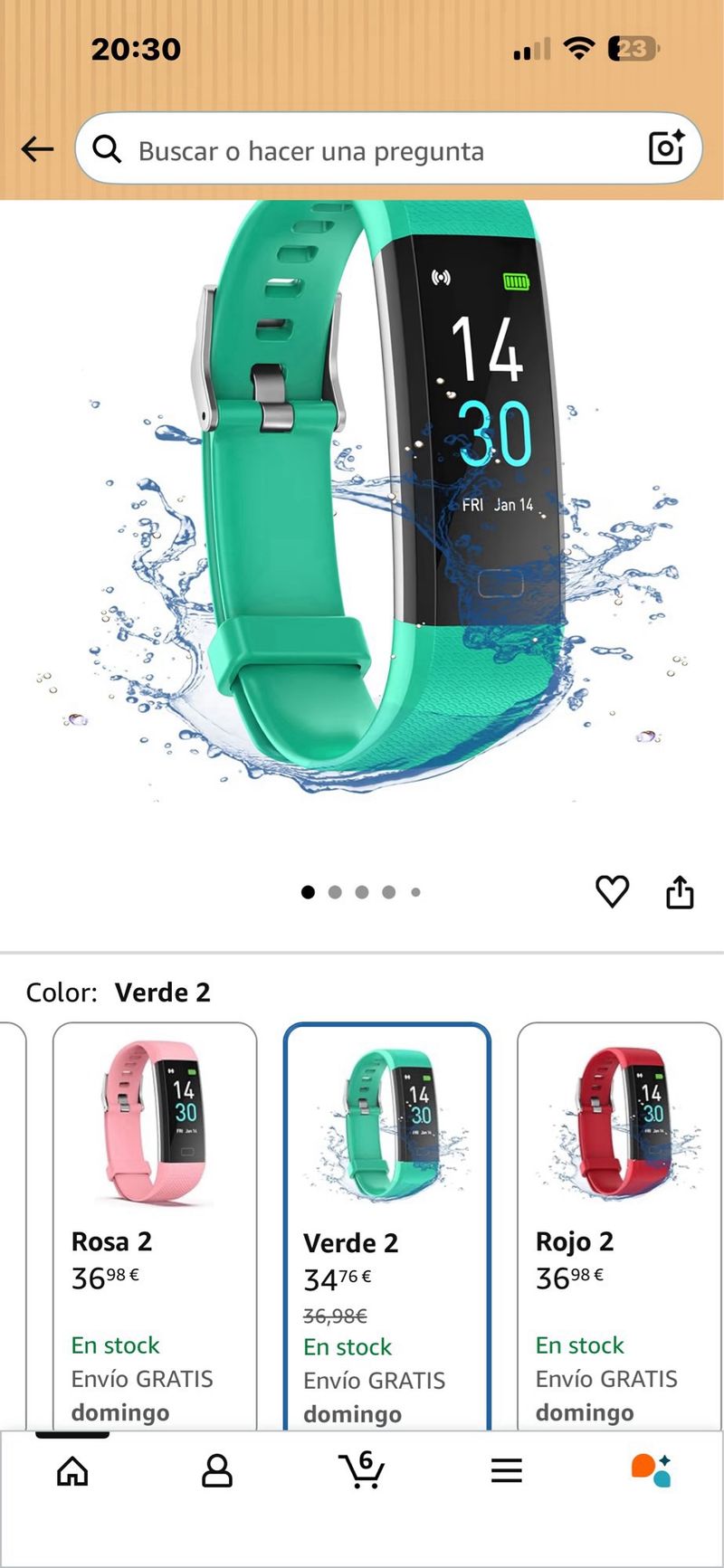 Syncwire Polyfit HR Fitness Tracker Verde afbeelding 2