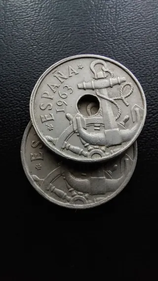 50 céntimos 1963 Variante Rombo
