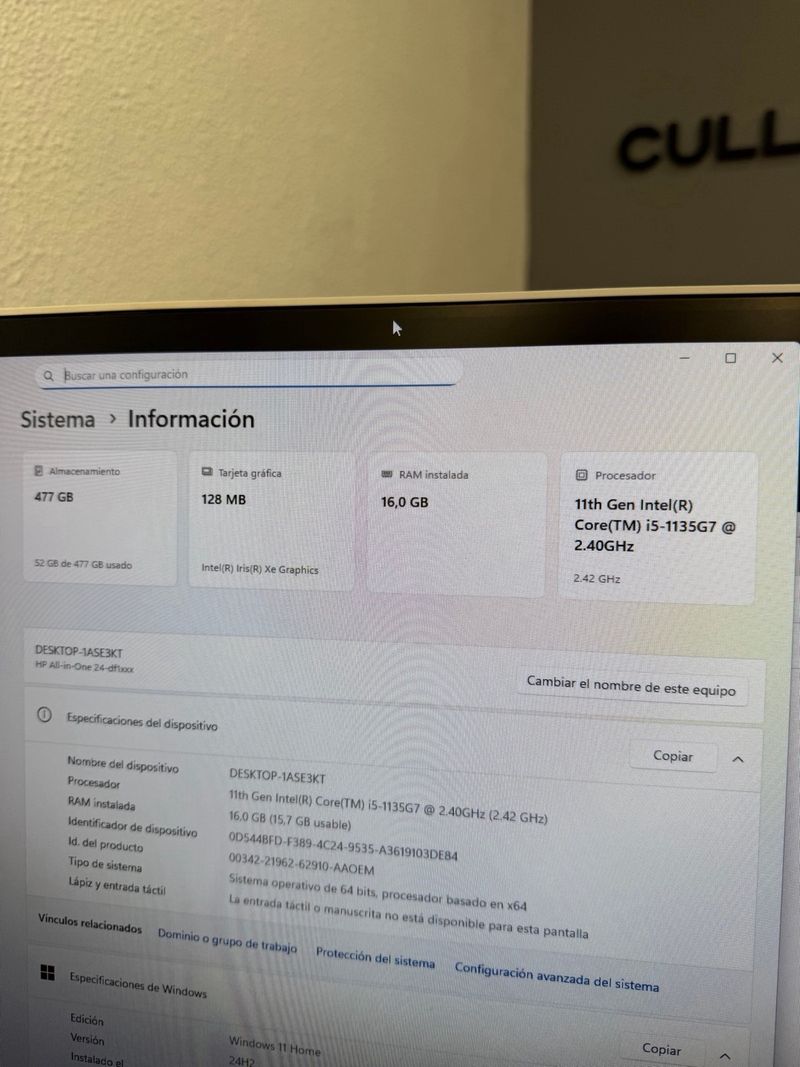HP All-in-One 24 i5 afbeelding 2