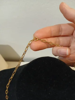 Cadena dorada baño oro