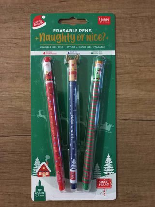 Set 3 Penne Cancellabili Legami Natale 2024