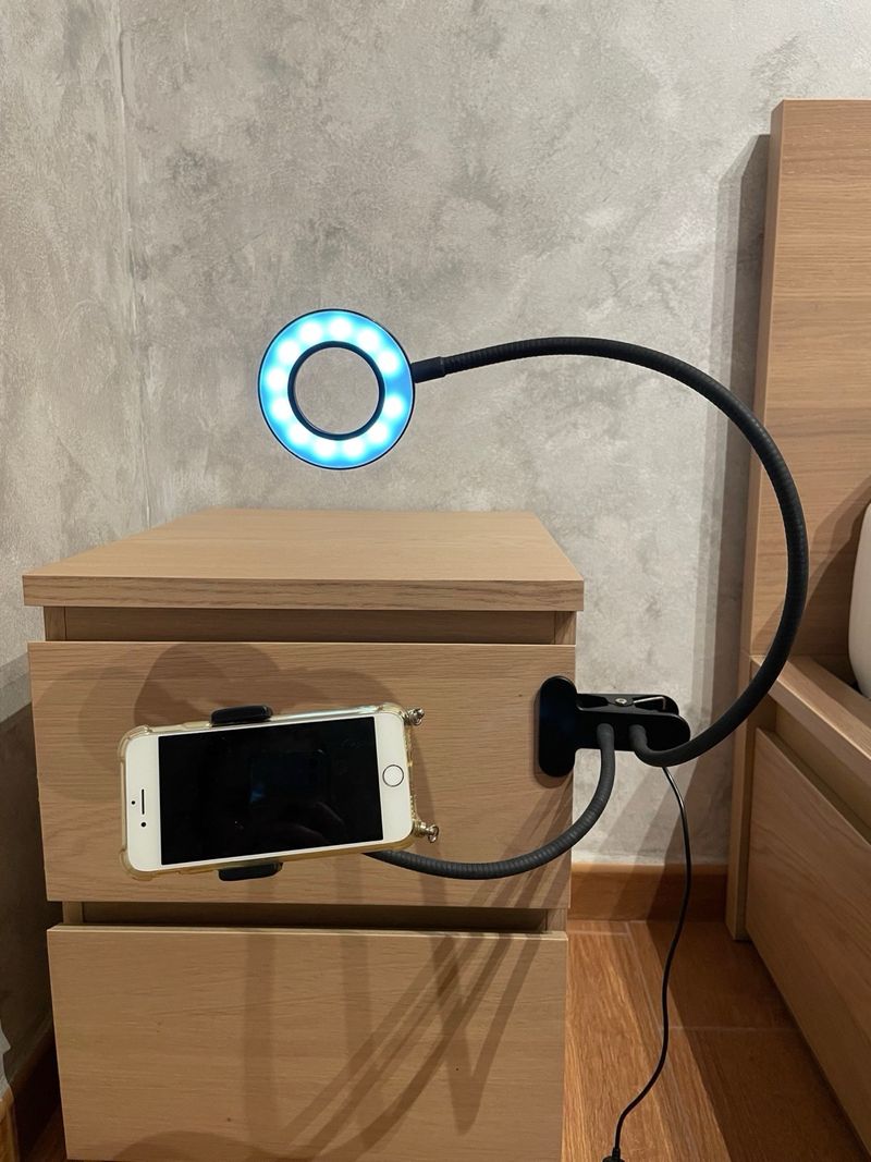 Soporte Móvil Aro Luz Flexible Pinza afbeelding 3